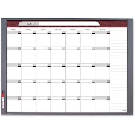 Quartet Custom Whiteboard, 47-1/2"x35", Graphite QRT72981